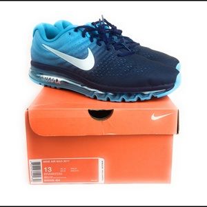 Nike Air Max 2017 Running Shoes Binary Glacier Blu